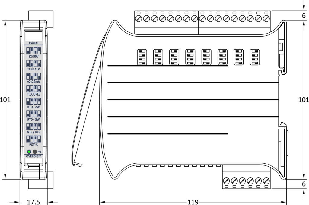 analog input module dimensions